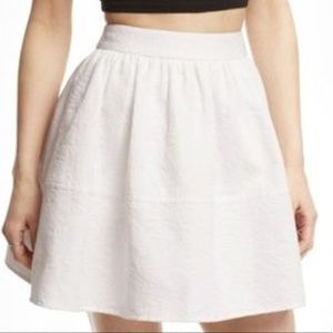 Skater Skirt Express White Brocade Full Lined